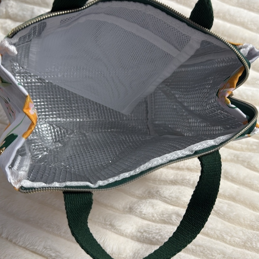 Kate Spade White and Green Floral Lunch Bag - Picture 4 of 6